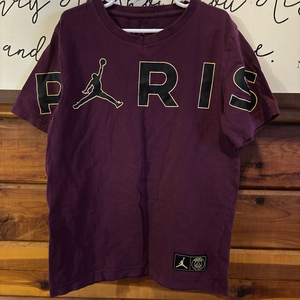 Jordan Kids Paris Logo Tee - Dark Purple